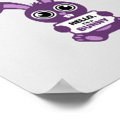 Charmante Paarse konijn: Verspreid vreugde! Poster (Hoek)