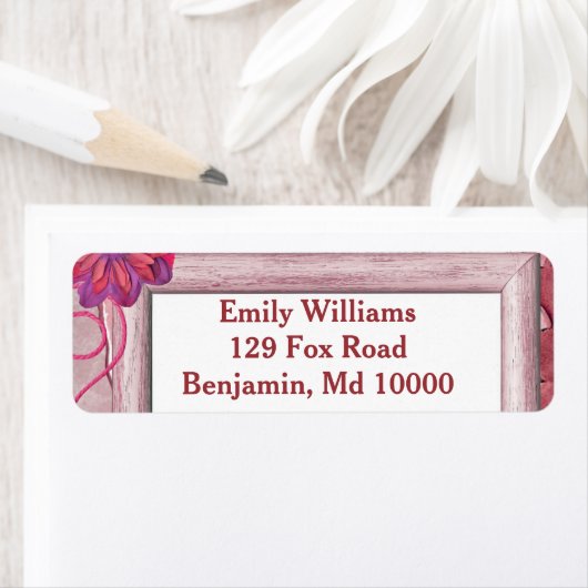 Charmante Paarse rustiek Etiket (Insitu)