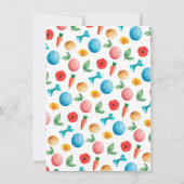 Charmante Paasbrunch Bunny & Bloemmand Kaart (Achterkant)