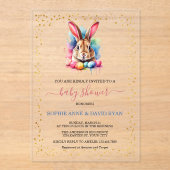 Charmante Paaseieren Easter Baby Shower Acryl Uitnodigingen (Voorkant)