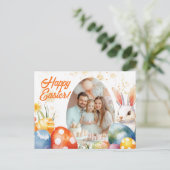 🐇Charmante paasherinneringen Feestdagenkaart (Staand voorkant)