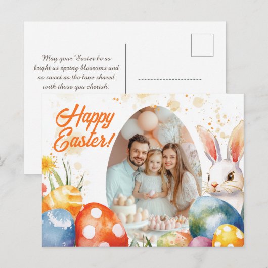🐇Charmante paasherinneringen Feestdagenkaart (Voorkant / Achterkant)