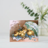 Charmante paaskuikens feestdagenkaart (Staand voorkant)