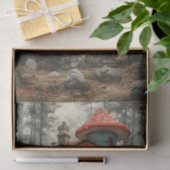 Charmante paddenstoel Tower House met dek Tissuepapier (Geschenk)