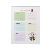 Charmante Panda Kleurrijke Dagelijkse Schema Notit