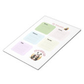 Charmante Panda Kleurrijke Dagelijkse Schema Notit Notitieblok (Schuin)