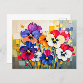 Charmante panty in moderne Abstracte stijl Feestdagenkaart