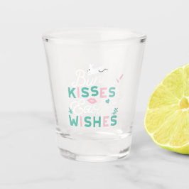 Charmante Pasen Typografie Bunny Pasen Shot Glas