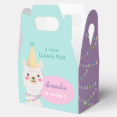Charmante pastel gekleurde lama Favor Box Bedankdoosjes (Geopend)