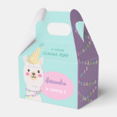 Charmante pastel gekleurde lama Favor Box Bedankdoosjes (Voorkant Zijde)