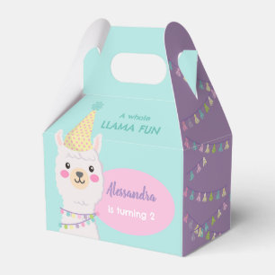 Charmante pastel gekleurde lama Favor Box Bedankdoosjes