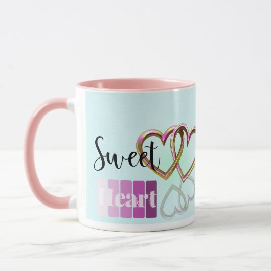 Charmante Pastel Sweetheart Mok (Links)