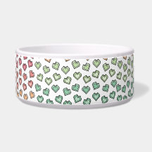 Charmante Pastelregenboog Edelsteen Hartpatroon