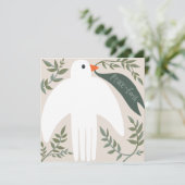 Charmante Peace Dove Kerstmis Kerstvakantie Kaart (Staand voorkant)