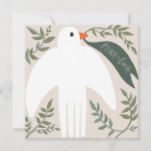 Charmante Peace Dove Kerstmis Kerstvakantie Kaart (Voorkant)
