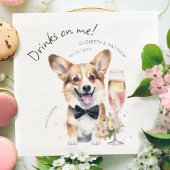 Charmante Pembroke Welsh Corgi Oberkelner Servet