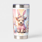 Charmante penseelstreek Paas Highland Koe 20oz Geïsoleerde Drinkbeker (Voorkant)