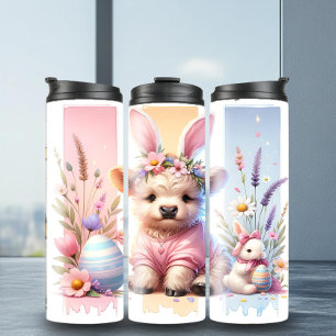 Charmante penseelstreek Pasen Highland Tumbler Thermosbeker
