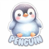 Charmante pinguïn - Kwekerij Sticker (Voorkant)