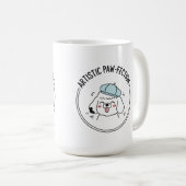 Charmante Poedel Schets met Blauwe Beret Koffiemok (Voorkant rechts)