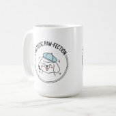 Charmante Poedel Schets met Blauwe Beret Koffiemok (Voorkant links)