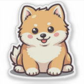 Charmante Pommerse, Bubble Kawaii schattigheid, kl Sticker (Voorkant)