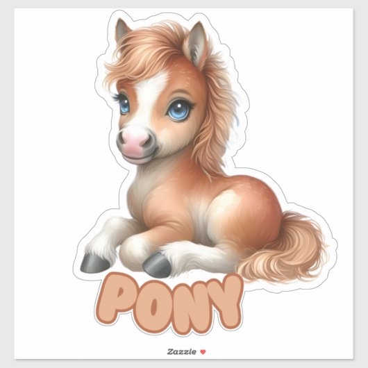Charmante Pony - Kinderkamer Sticker (Vel)