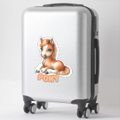 Charmante Pony - Kinderkamer Sticker (Koffer)