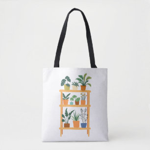 Charmante Potted Planten Illustratie Tote Bag