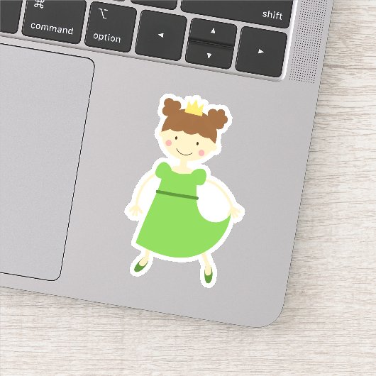 Charmante prinses sticker (Detail)