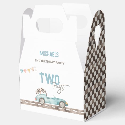 Charmante race auto verjaardag gunstbox bedankdoosjes (Geopend)