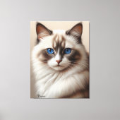 Charmante Ragdoll Cat Art Pet Lover Canvas Afdruk (Voorkant)