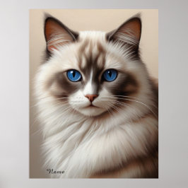 Charmante Ragdoll Cat Art Pet Lover Poster