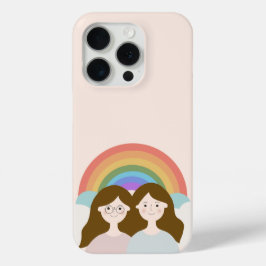 Charmante Rainbow Twins iPhone Case