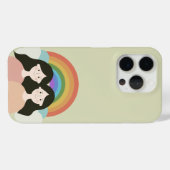 Charmante Rainbow Twins iPhone Case (Achterkant (horizontaal))