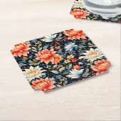 Charmante Ranya Floral Pattern-65293 Kartonnen Onderzetters (Gekanteld)