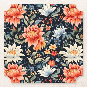 Charmante Ranya Floral Pattern-65293 Kartonnen Onderzetters