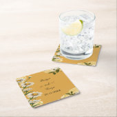 Charmante Retro margaret Bloemenbruiloft Kartonnen Onderzetters (Insitu)