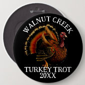 Charmante Retro Turkije Trot Race Ronde Button 6,0 Cm (Voorkant /achterkant)