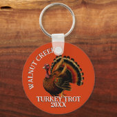 Charmante Retro Turkije Trot Race Sleutelhanger (Voorkant)