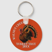 Charmante Retro Turkije Trot Race Sleutelhanger (Achterkant)