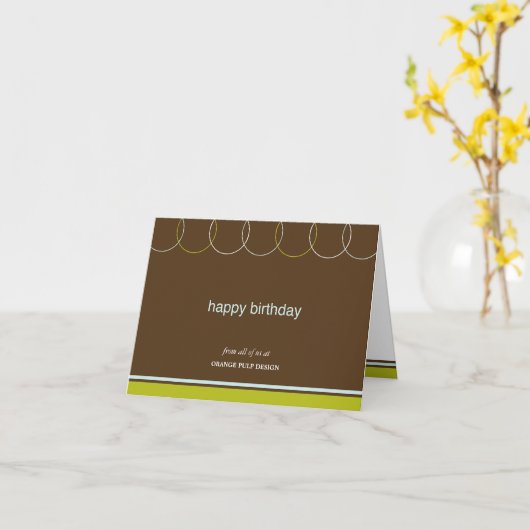 Charmante Ringen Zakelijke Verjaardagskaarten Kaart (Gele Bloem)