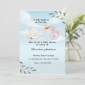 Charmante Robin-geïnspireerde babyshower uitnodigi Kaart (Staand voorkant)