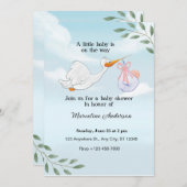 Charmante Robin-geïnspireerde babyshower uitnodigi Kaart (Voorkant / Achterkant)