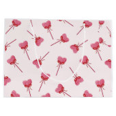 Charmante rode boog patroon Sleutelhanger Groot Cadeauzakje (Achterkant)