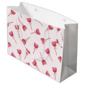 Charmante rode boog patroon Sleutelhanger Groot Cadeauzakje (Achterkant Gekanteld)