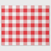 Charmante Rode Gingham Check Patroon Decoratief Cadeaupapier (Vlak)