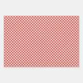 Charmante rode gingham pizza patronen inpakpapier vel (Voorkant 2)