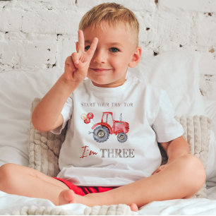 Charmante rode tractor verjaardag T-shirt