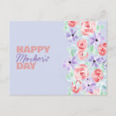 Charmante Romantische Paarse Lavendel Rode Moederd Briefkaart (Voorkant)